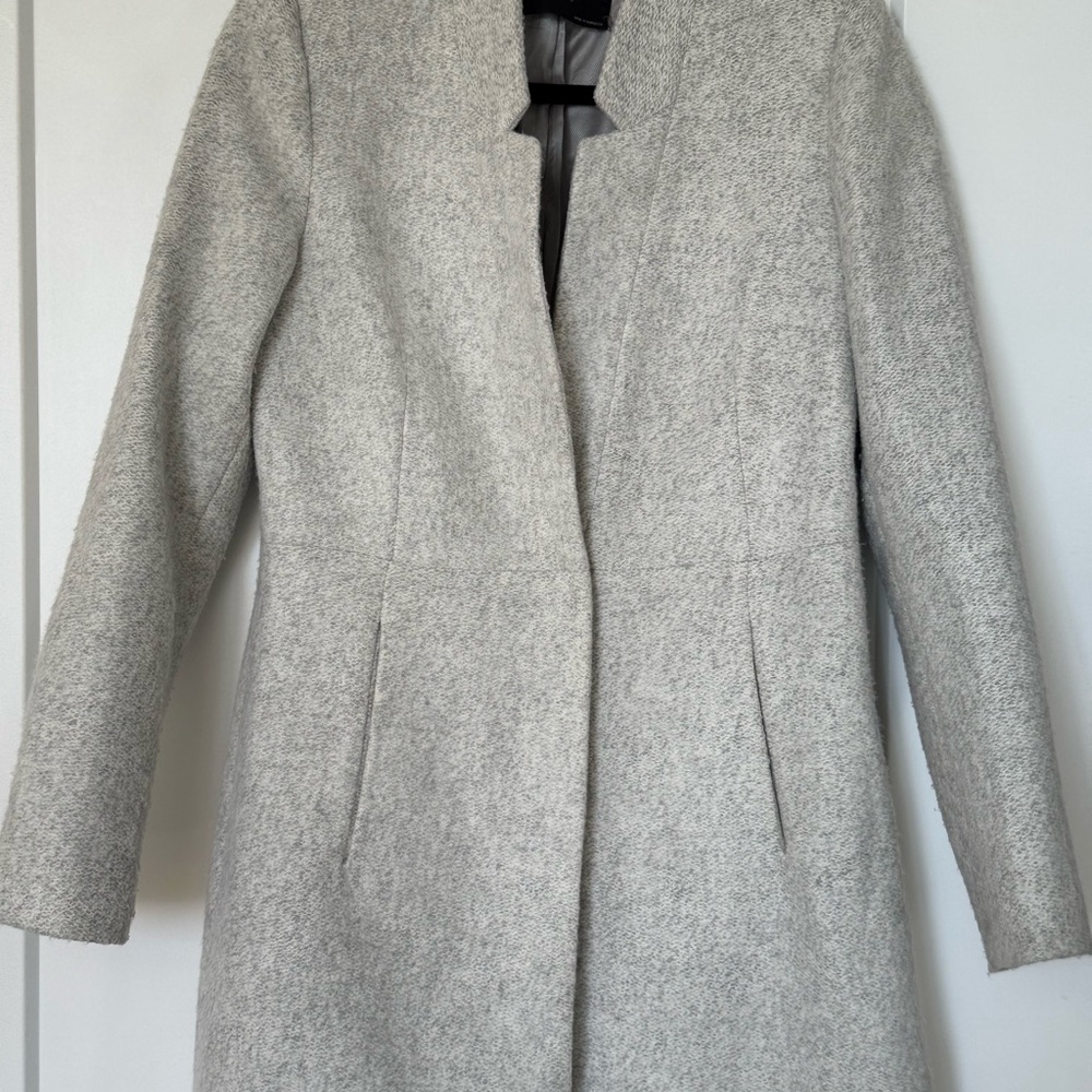 Zara Size M Elegant Gray Women's Coat